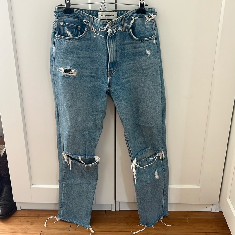 Reformation Distressed Jeans